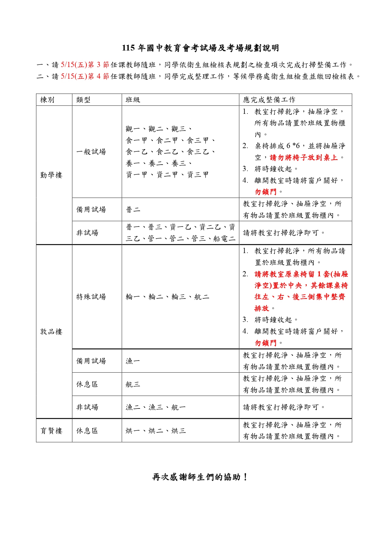 試場及考場準備工作說明1(1150511通知用)